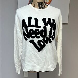 CHARLIE B White Sweater with Black Text